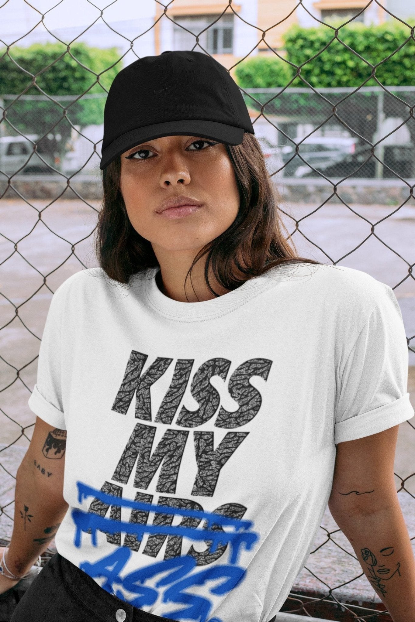 Jordan 3 Racer Blue Sneaker Match Tees Kiss My Ass Sneaker Tees Jordan 3 Racer Blue Sneaker Release Tees Unisex Shirts