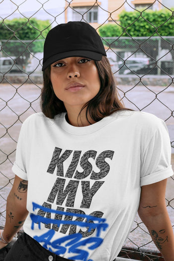 Jordan 3 Racer Blue Sneaker Match Tees Kiss My Ass Sneaker Tees Jordan 3 Racer Blue Sneaker Release Tees Unisex Shirts