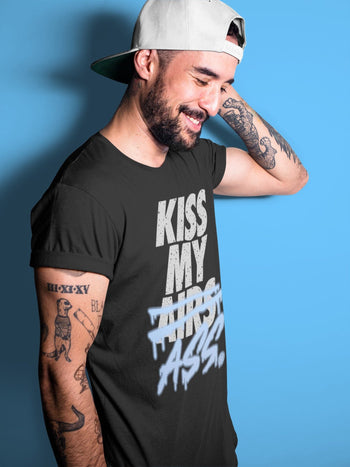 Jordan 4 University Blue Sneaker Match Tees Kiss My Ass Sneaker Tees Jordan 4 University Blue Sneaker Release Tees Unisex Shirts
