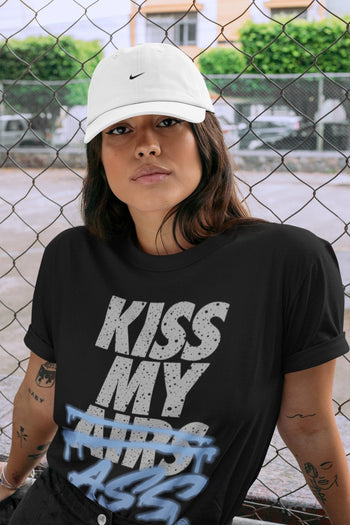 Jordan 4 University Blue Sneaker Match Tees Kiss My Ass Sneaker Tees Jordan 4 University Blue Sneaker Release Tees Unisex Shirts