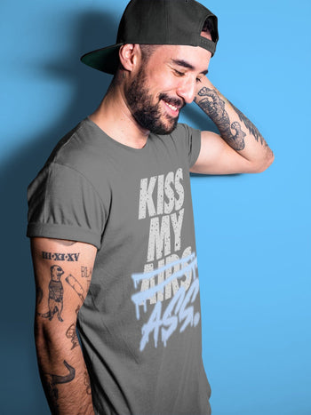 Jordan 4 University Blue Sneaker Match Tees Kiss My Ass Sneaker Tees Jordan 4 University Blue Sneaker Release Tees Unisex Shirts