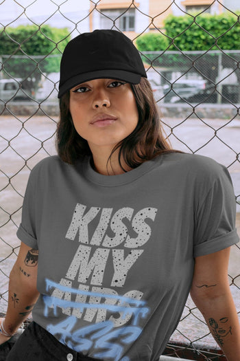 Jordan 4 University Blue Sneaker Match Tees Kiss My Ass Sneaker Tees Jordan 4 University Blue Sneaker Release Tees Unisex Shirts