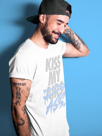 Jordan 4 University Blue Sneaker Match Tees Kiss My Ass Sneaker Tees Jordan 4 University Blue Sneaker Release Tees Unisex Shirts
