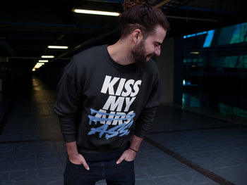 Jordan 1 University Blue Sneaker Match Tees Kiss My Ass Sneaker Tees Jordan 1 University Blue Sneaker Release Tees Unisex Shirts