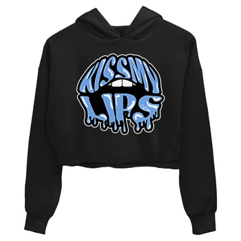Air Jordan 1 Retro High OG UNC Toe Shirt to match Jordans Kiss My Lips Sneaker Tees AJ1 High OG UNC Toe SNRT Sneaker Release Tees Crop T-Shirts Black 2
