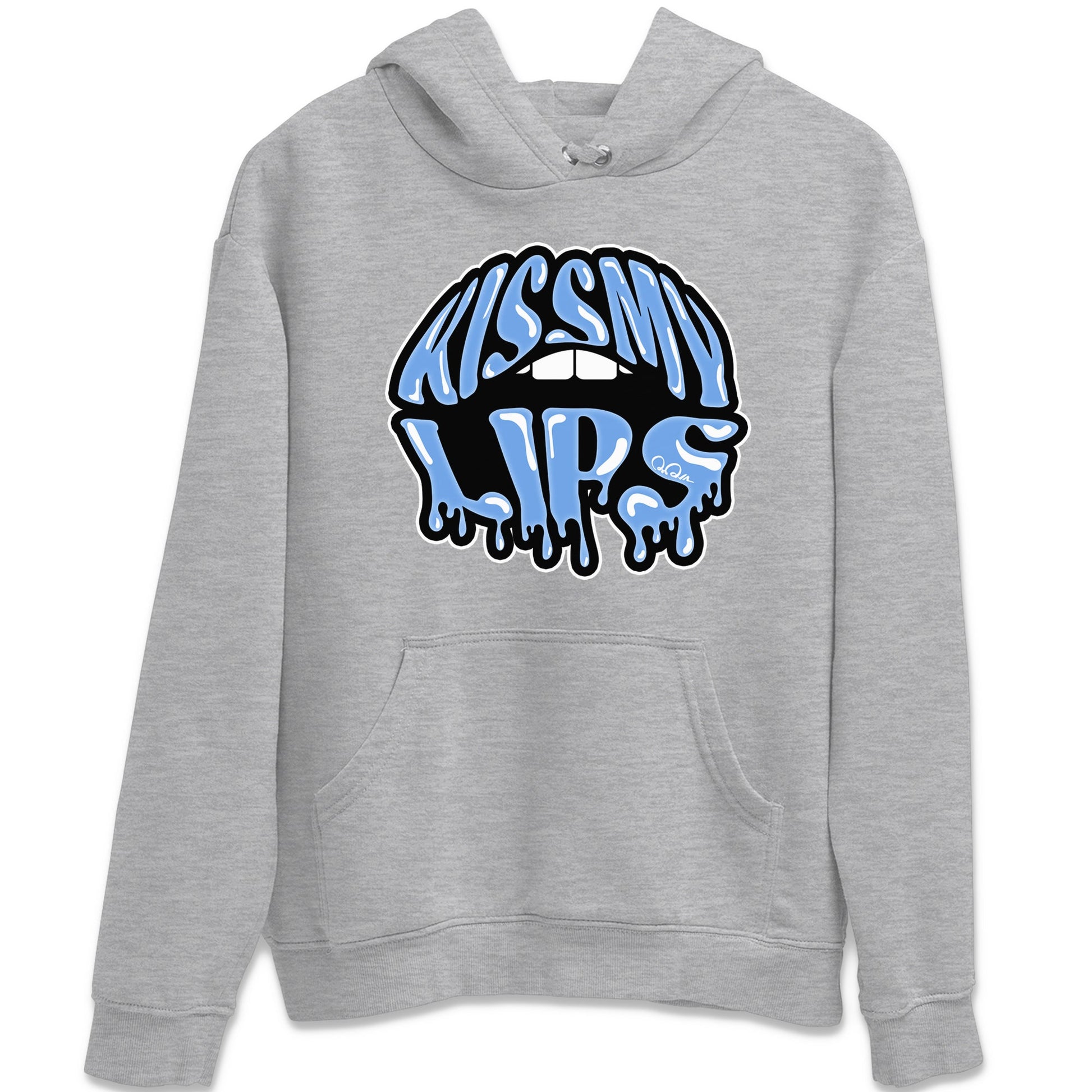 Air Jordan 1 Retro High OG UNC Toe Shirt to match Jordans Kiss My Lips Sneaker Tees AJ1 High OG UNC Toe SNRT Sneaker Release Tees Crew Neck T-Shirts Heather Grey 2