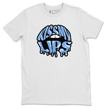 Air Jordan 1 Retro High OG UNC Toe Shirt to match Jordans Kiss My Lips Sneaker Tees AJ1 High OG UNC Toe SNRT Sneaker Release Tees Crew Neck T-Shirts White 2