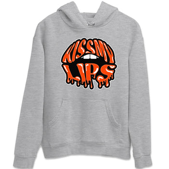 Air Jordan 12 Brilliant Orange Sneaker Match Tees Kiss My Lips Sneaker Tees AJ12 Brilliant Orange Sneaker Release Tees Unisex Shirts Heather Grey 2
