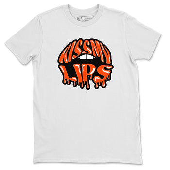 Air Jordan 12 Brilliant Orange Sneaker Match Tees Kiss My Lips Sneaker Tees AJ12 Brilliant Orange Sneaker Release Tees Unisex Shirts White 2