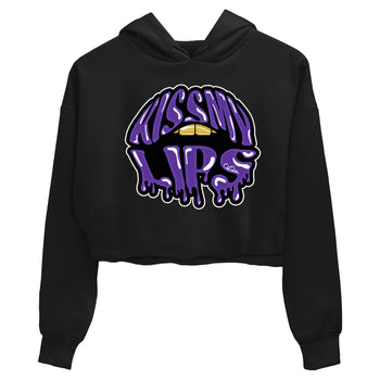 Air Jordan 12 Field Purple Sneaker Match Tees Kiss My Lips Sneaker Tees AJJordan 12 Lakers Sneaker Release Tees Women's Shirts Black 2