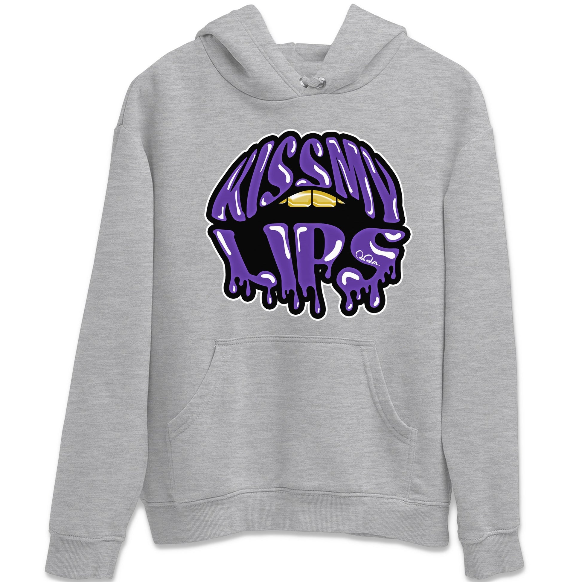 Air Jordan 12 Field Purple Sneaker Match Tees Kiss My Lips Sneaker Tees AJJordan 12 Lakers Sneaker Release Tees Unisex Shirts Heather Grey 2