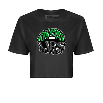 Air Jordan 3 Lucky Green Sneaker Match Tees Kiss My Lips Sneaker Tees AJ3 Lucky Green Sneaker Release Tees Women's Shirts Black 2