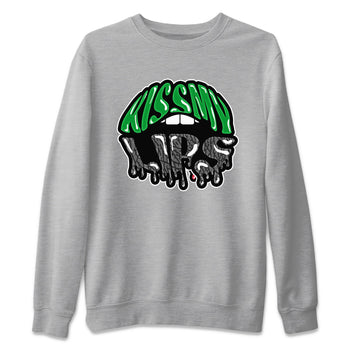 Air Jordan 3 Lucky Green Sneaker Match Tees Kiss My Lips Sneaker Tees AJ3 Lucky Green Sneaker Release Tees Unisex Shirts Heather Grey 2