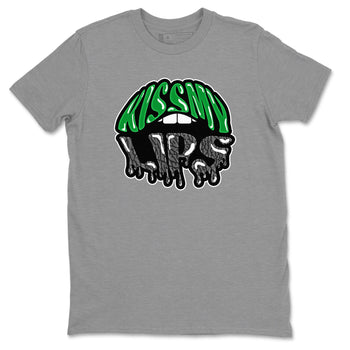 Air Jordan 3 Lucky Green Sneaker Match Tees Kiss My Lips Sneaker Tees AJ3 Lucky Green Sneaker Release Tees Unisex Shirts Heather Grey 2