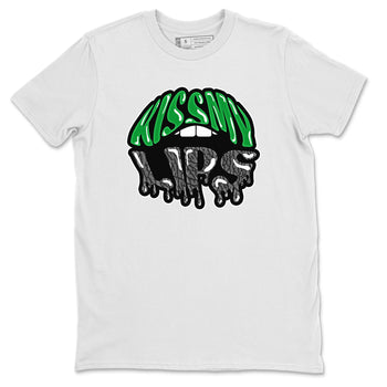 Air Jordan 3 Lucky Green Sneaker Match Tees Kiss My Lips Sneaker Tees AJ3 Lucky Green Sneaker Release Tees Unisex Shirts White 2
