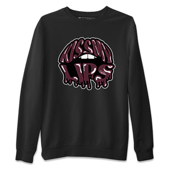 Air Jordan 5 Burgundy Sneaker Match Tees Kiss My Lips Sneaker Tees AJ5 Burgundy Sneaker Release Tees Unisex Shirts Black 2