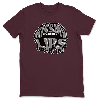 Air Jordan 5 Burgundy Sneaker Match Tees Kiss My Lips Sneaker Tees AJ5 Burgundy Sneaker Release Tees Unisex Shirts Maroon 2
