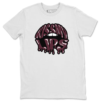 Air Jordan 5 Burgundy Sneaker Match Tees Kiss My Lips Sneaker Tees AJ5 Burgundy Sneaker Release Tees Unisex Shirts White 2