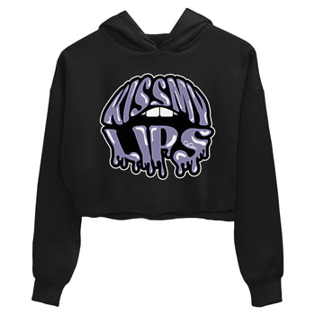 Air Jordan 5 Indigo Haze Sneaker Match Tees Kiss My Lips Sneaker Tees AJ5 Indigo Haze Sneaker Release Tees Women's Shirts Black 2