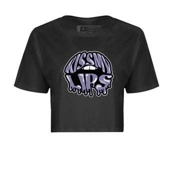 Air Jordan 5 Indigo Haze Sneaker Match Tees Kiss My Lips Sneaker Tees AJ5 Indigo Haze Sneaker Release Tees Women's Shirts Black 2