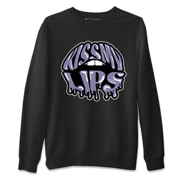 Air Jordan 5 Indigo Haze Sneaker Match Tees Kiss My Lips Sneaker Tees AJ5 Indigo Haze Sneaker Release Tees Unisex Shirts Black 2