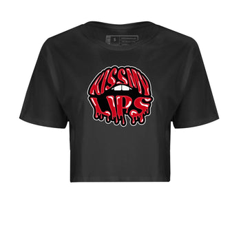 Air Jordan 6 Toro Bravo Sneaker Match Tees Kiss My Lips Sneaker Tees AJ6 Toro Bravo Sneaker Release Tees Women's Shirts Black 2