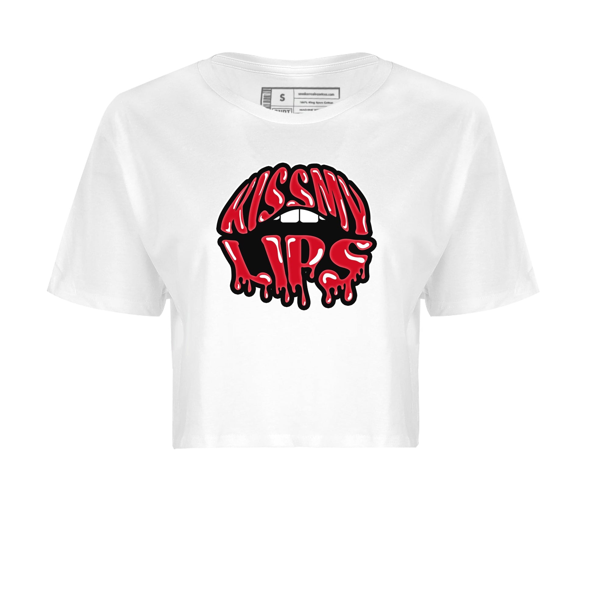 Air Jordan 6 Toro Bravo Sneaker Match Tees Kiss My Lips Sneaker Tees AJ6 Toro Bravo Sneaker Release Tees Women's Shirts White 2