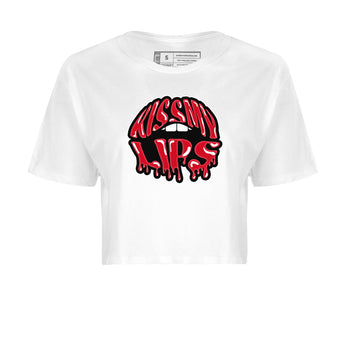 Air Jordan 6 Toro Bravo Sneaker Match Tees Kiss My Lips Sneaker Tees AJ6 Toro Bravo Sneaker Release Tees Women's Shirts White 2