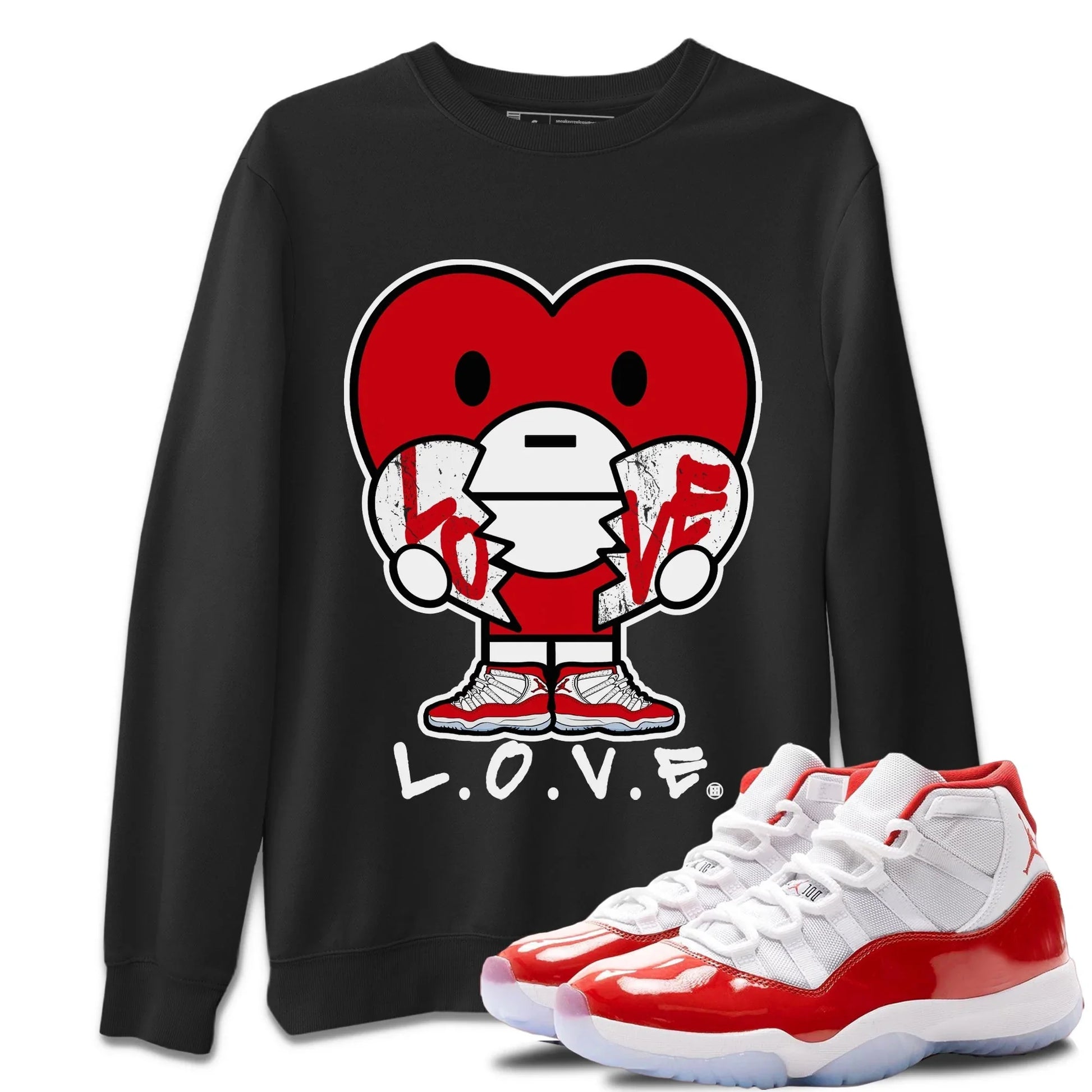 Jordan 11 Cherry Sneaker Match Tees L.O.V.E Sneaker Tees Jordan 11 Cherry Sneaker Release Tees Unisex Shirts