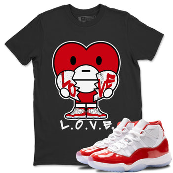 Jordan 11 Cherry Sneaker Match Tees L.O.V.E Sneaker Tees Jordan 11 Cherry Sneaker Release Tees Unisex Shirts