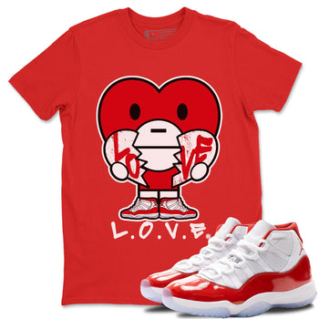 Jordan 11 Cherry Sneaker Match Tees L.O.V.E Sneaker Tees Jordan 11 Cherry Sneaker Release Tees Unisex Shirts