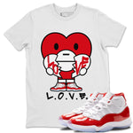 Jordan 11 Cherry Sneaker Match Tees L.O.V.E Sneaker Tees Jordan 11 Cherry Sneaker Release Tees Unisex Shirts