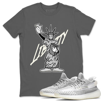 Yeezy 350 Static shirt to match jordans Liberty Of Staute sneaker tees Adidas Yeezy 350 Static SNRT Sneaker Release Tees Unisex Cool Grey 1 T-Shirt