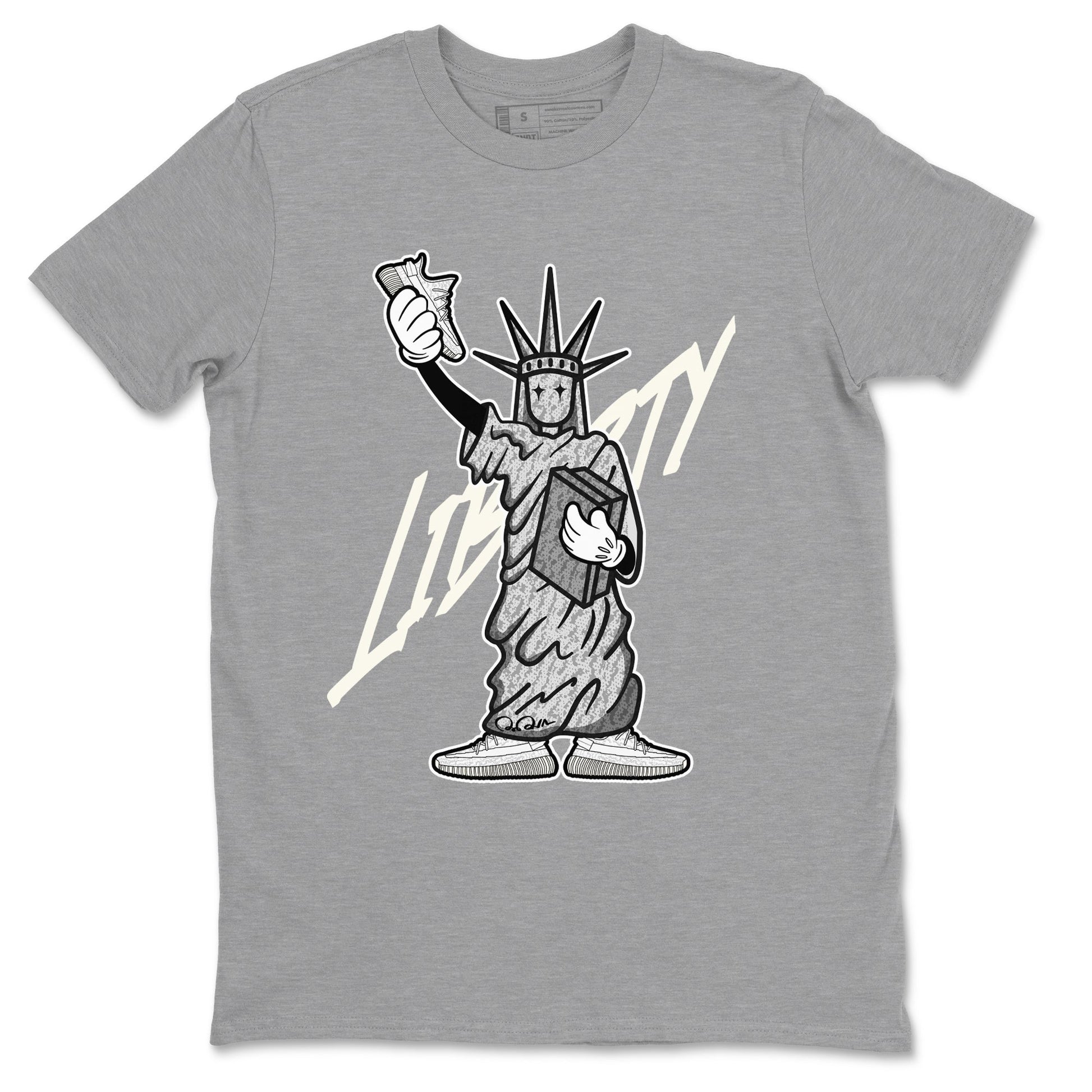 Yeezy 350 Static shirt to match jordans Liberty Of Staute sneaker tees Adidas Yeezy 350 Static SNRT Sneaker Release Tees Unisex Heather Grey 2 T-Shirt