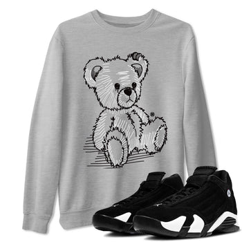 AJ14 Panda shirt to match jordans Line Bear sneaker match tees Air Jordan 14 Panda SNRT Sneaker Release Tees Unisex Heather Grey 1 T-Shirt