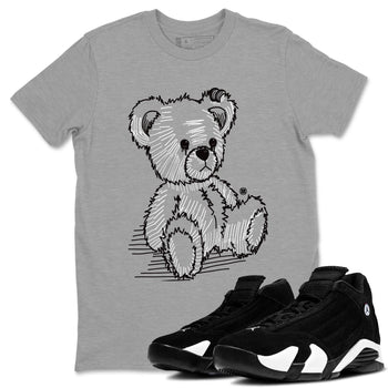 AJ14 Panda shirt to match jordans Line Bear sneaker match tees Air Jordan 14 Panda SNRT Sneaker Release Tees Unisex Heather Grey 1 T-Shirt