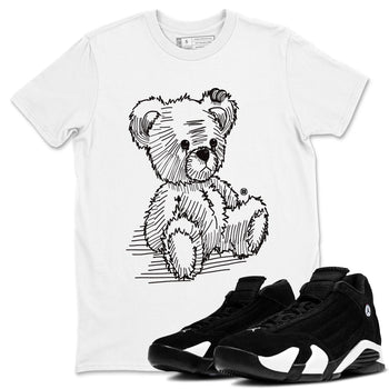 AJ14 Panda shirt to match jordans Line Bear sneaker match tees Air Jordan 14 Panda SNRT Sneaker Release Tees Unisex White 1 T-Shirt