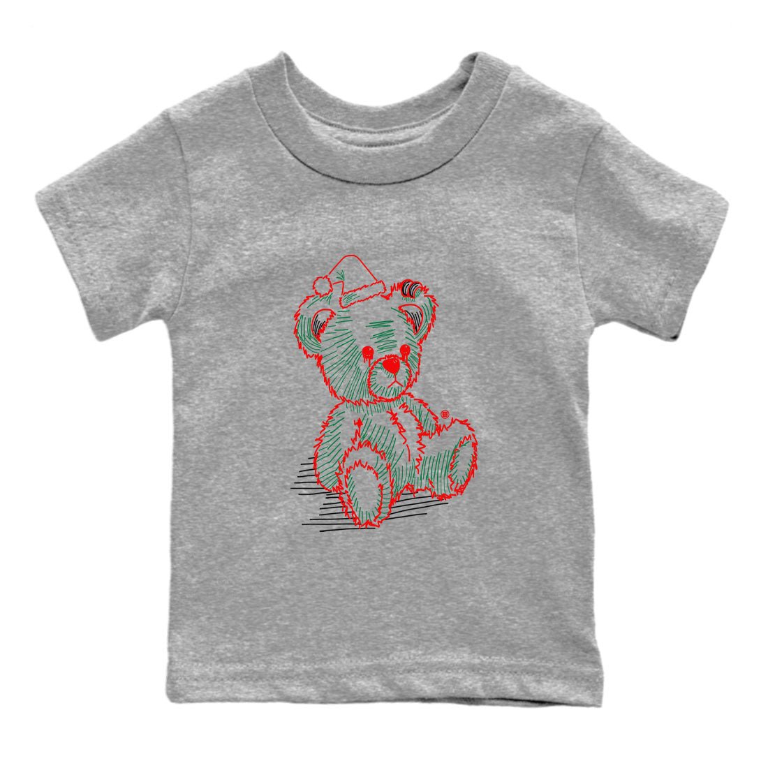 Air Jordan 2 Christmas shirt to match jordans Line Bear holiday christmas sneaker match tees AJ2 Low Christmas SNRT Sneaker Release Tees Baby Toddler Heather Grey 2 T-Shirt