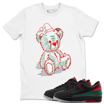 Air Jordan 2 Christmas shirt to match jordans Line Bear holiday christmas sneaker match tees AJ2 Low Christmas SNRT Sneaker Release Tees Unisex White 1 T-Shirt