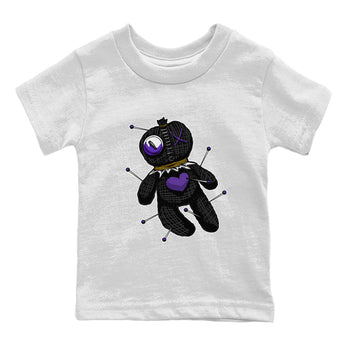 Air Jordan 12 Field Purple unique Halloween sneaker tee Linen Voodoo Doll Sneaker Tees 12s Field Purple Sneaker Release Tees Kids Shirts White 2