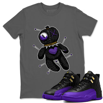 Air Jordan 12 Field Purple unique Halloween sneaker tee Linen Voodoo Doll Sneaker Tees 12s Field Purple Sneaker Release Tees Unisex Shirts Cool Grey 1