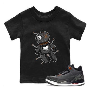Air Jordan 3 Fear shirt to match jordans Linen Voodoo Doll Halloween sneaker tees Crew Neck Air Jordan 3 Retro Fear SNRT Sneaker Release Tees Baby Toddler Black 1 T-Shirt