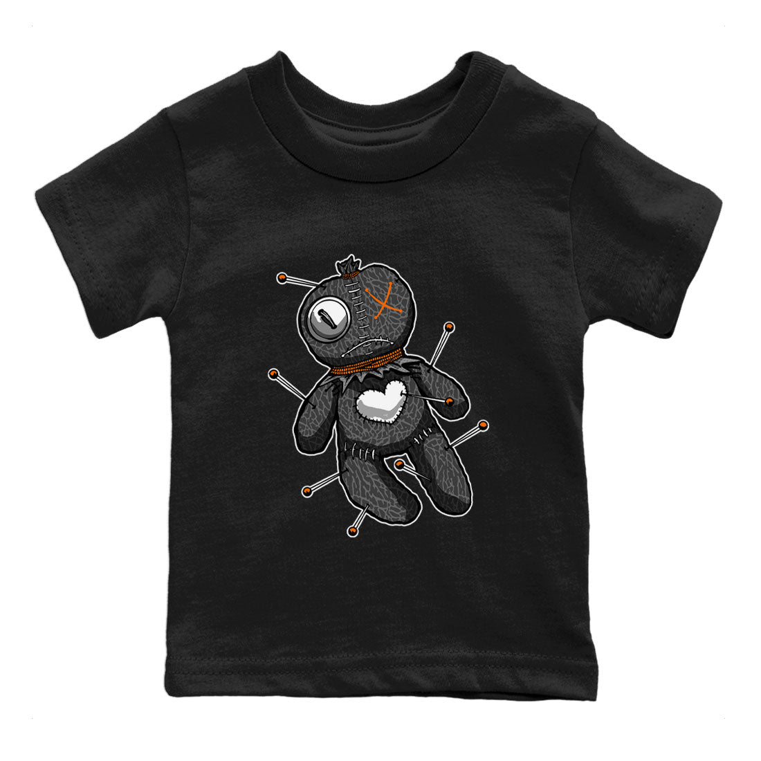 Air Jordan 3 Fear shirt to match jordans Linen Voodoo Doll Halloween sneaker tees Crew Neck Air Jordan 3 Retro Fear SNRT Sneaker Release Tees Baby Toddler Black 2 T-Shirt