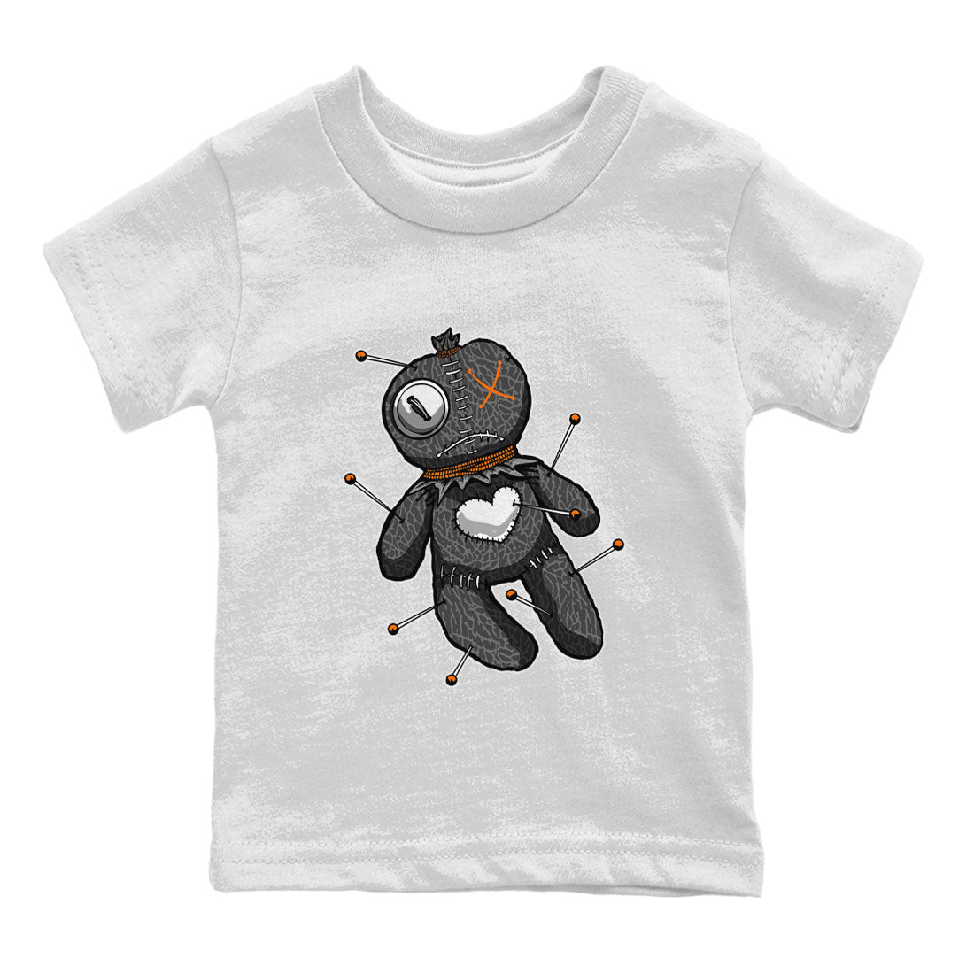 Air Jordan 3 Fear shirt to match jordans Linen Voodoo Doll Halloween sneaker tees Crew Neck Air Jordan 3 Retro Fear SNRT Sneaker Release Tees Baby Toddler White 2 T-Shirt