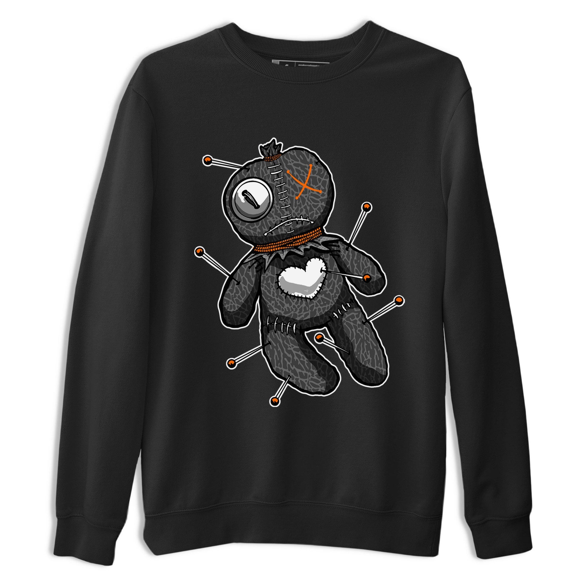 Air Jordan 3 Fear shirt to match jordans Linen Voodoo Doll Halloween sneaker tees Crew Neck Air Jordan 3 Retro Fear SNRT Sneaker Release Tees Unisex Casual Shirts Black 2 T-Shirt
