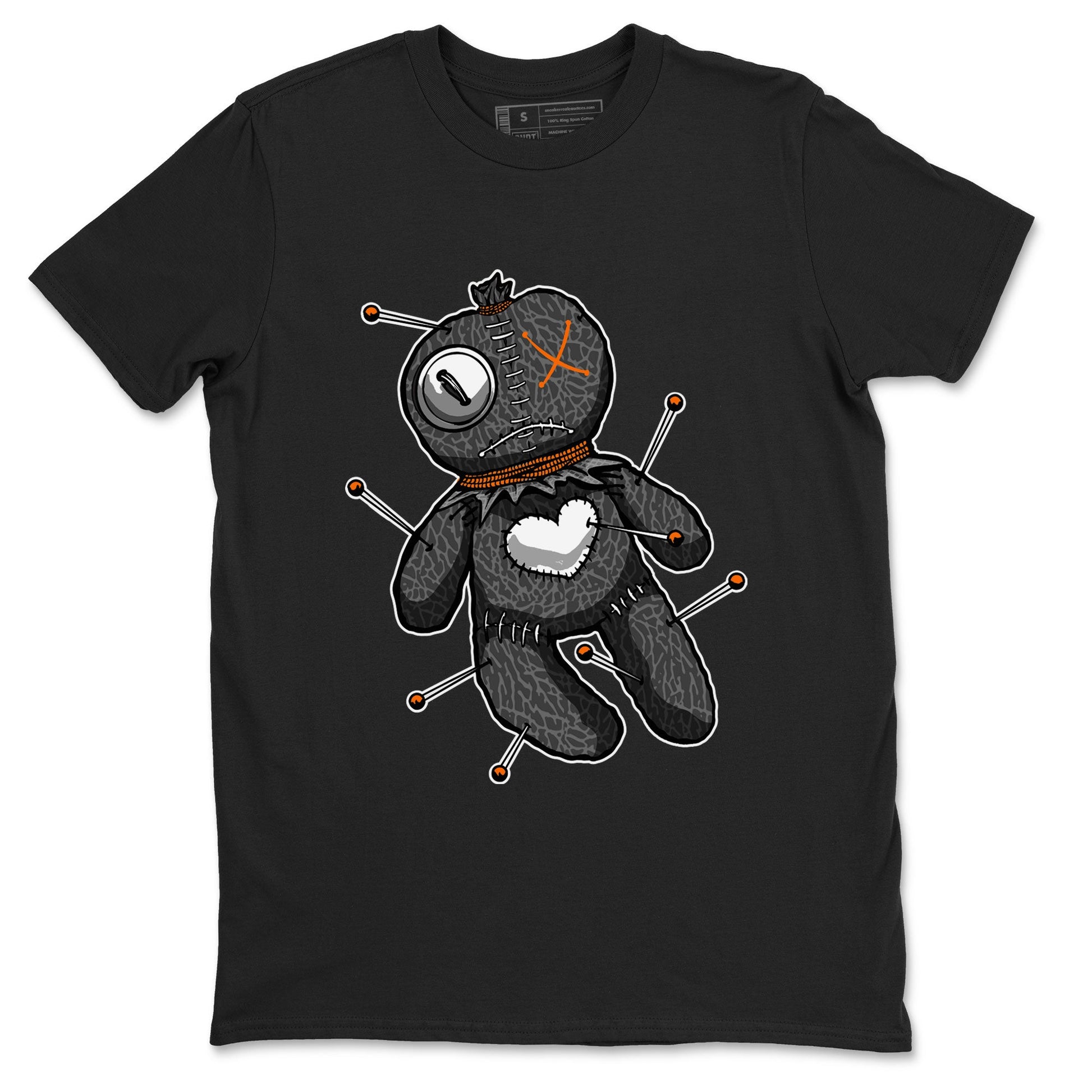Air Jordan 3 Fear shirt to match jordans Linen Voodoo Doll Halloween sneaker tees Crew Neck Air Jordan 3 Retro Fear SNRT Sneaker Release Tees Unisex Casual Shirts Black 2 T-Shirt