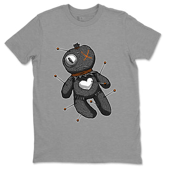 Air Jordan 3 Fear shirt to match jordans Linen Voodoo Doll Halloween sneaker tees Crew Neck Air Jordan 3 Retro Fear SNRT Sneaker Release Tees Unisex Casual Shirts Heather Grey 2 T-Shirt