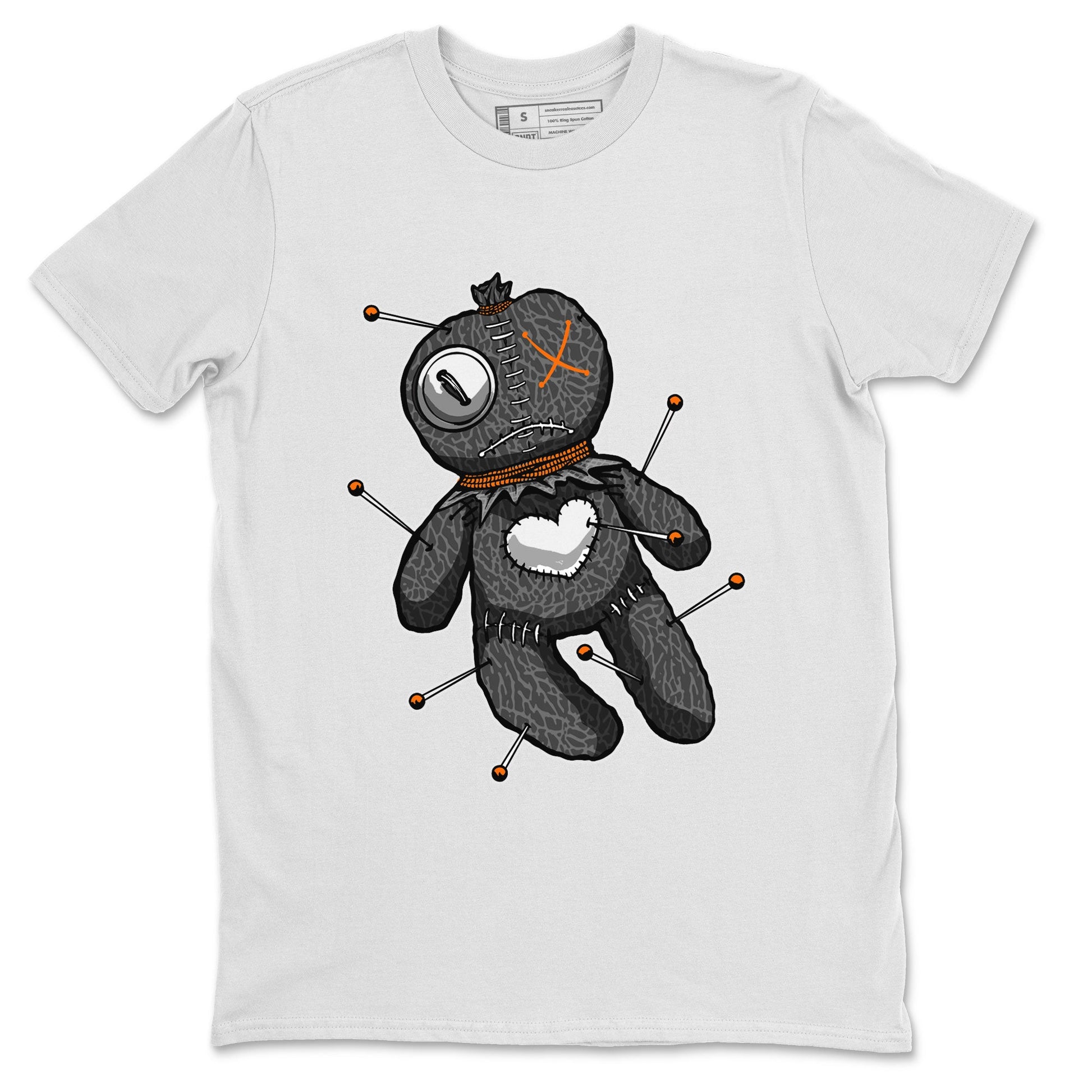 Air Jordan 3 Fear shirt to match jordans Linen Voodoo Doll Halloween sneaker tees Crew Neck Air Jordan 3 Retro Fear SNRT Sneaker Release Tees Unisex Casual Shirts White 2 T-Shirt