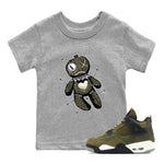 Air Jordan 4 Medium Olive shirt to match jordans Linen Voodoo Doll sneaker match tees 4s Olive SNRT Sneaker Release Tees Baby Toddler Heather Grey 1 T-Shirt