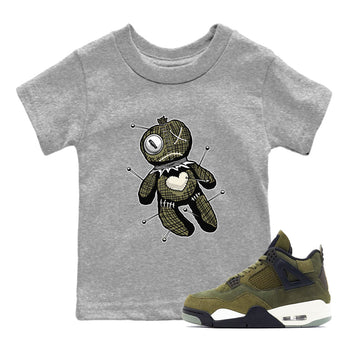 Air Jordan 4 Medium Olive shirt to match jordans Linen Voodoo Doll unique Halloween sneaker tee 4s Olive SNRT Sneaker Release Tees Baby Toddler Heather Grey 1 T-Shirt